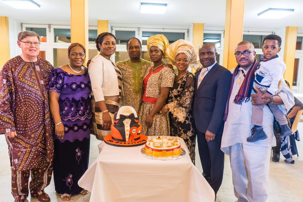 Barrister Ogieriakhi (centre) with his wife (on his left) and friends at the event