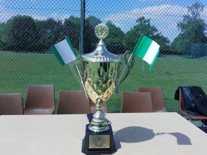 The trophy donated by the Embassy of Nigeria