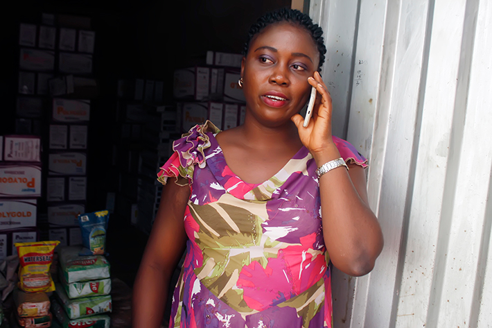 From the training she received from Youth for Technology Foundation, Eucharia’s tiling and building materials supply business, Tokaf Investments, grew by 60% / © Youth for Technology Foundation