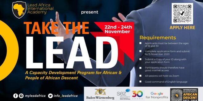 2021 Lead Academy: Application closes on 10 November, Apply now!! – THE ...